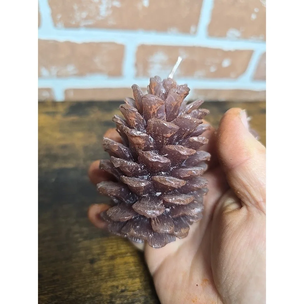 Pine Cone Shaped Bee Wax Candles, Set Of‎ 3 Christmas Gift, Home Decor